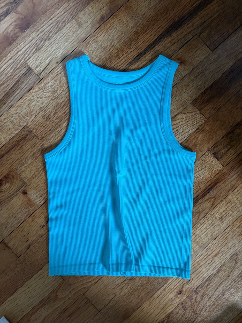 Woman’s  Ribbed Tank Top - Turquoise